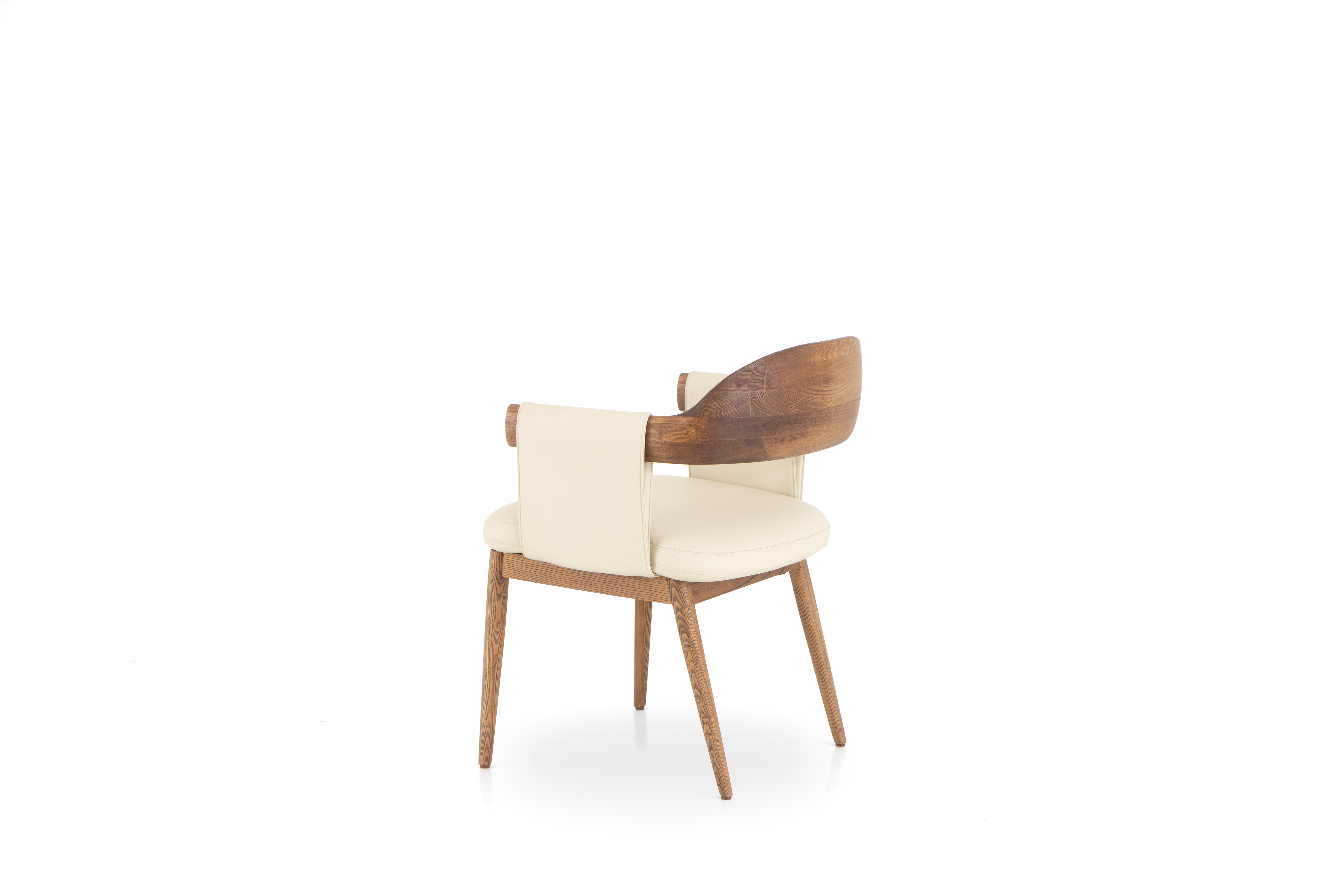 Fauteuil personnalisé, meubles en bois, chaise de salle à manger moderne en PVC pour hôtel et restaurant